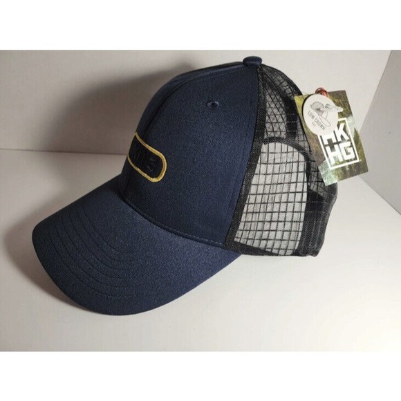AKHG Duluth Trading Company Snapback Low Crown Navy Blue Trucker Cap Hat M/L New - Picture 4 of 5